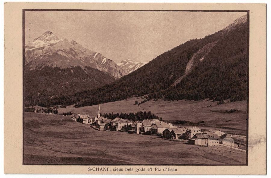 Cartoline postali: S-chanf, gelaufen 1919 – Usato da Frauenfeld venduto da POML