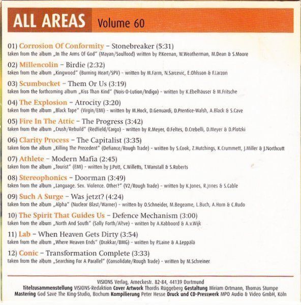 CD: All Areas Volume 60 F15 – Usato da Sessa venduto da fraenklishop 1