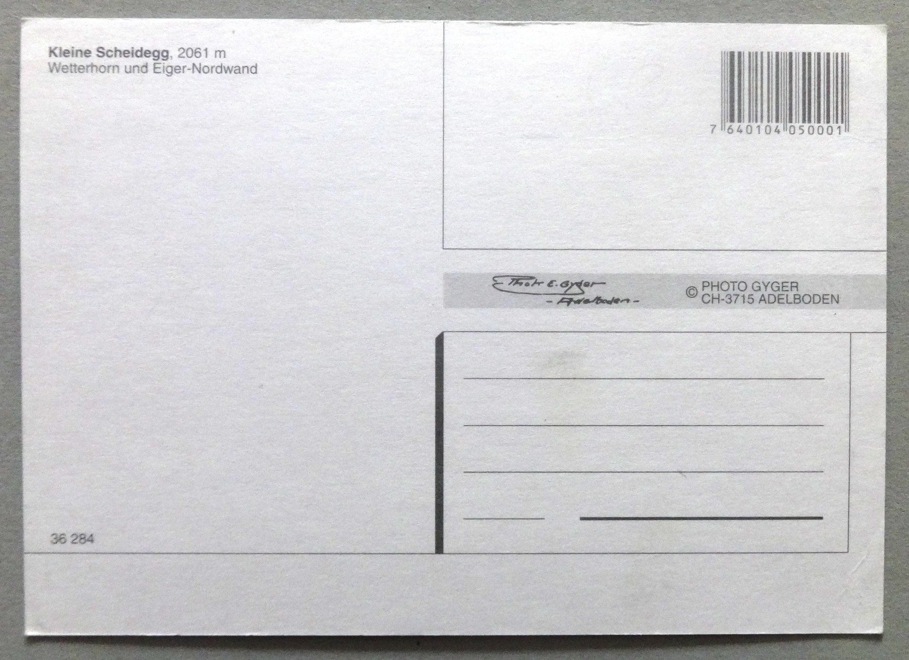 Cartoline postali: Kleine Scheidegg 2061 m – Usato da Fétigny venduto da Billy2miny 1