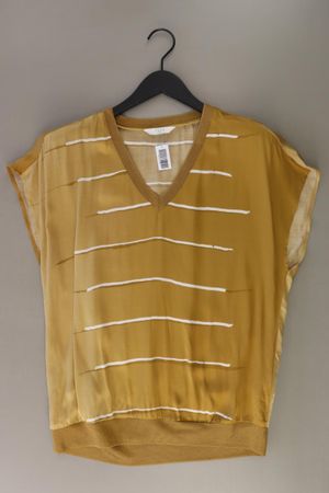 YAYA Kurzarmbluse Gr. 38 gestreift gelb