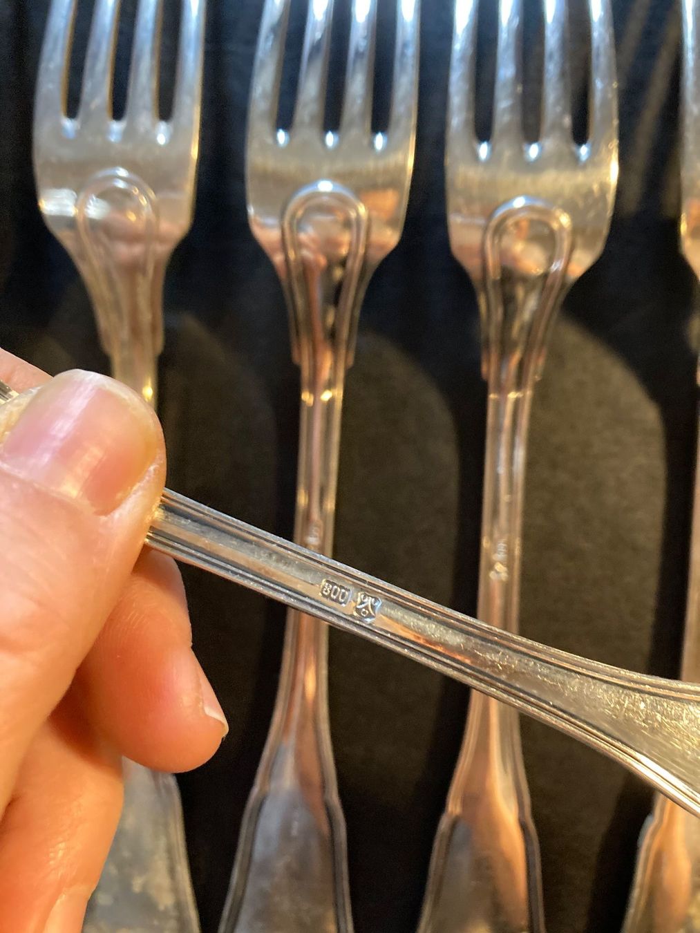 Jezler Forchette: Fourchette Gabbel Argent 800 Silber antik Jezler – Usato da St-Cierges venduto da LeRegain 4