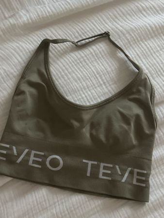 Brassière de sport teveo, couleur kaki, état neuf