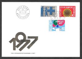 FDC Serie 586 - 588 ET Bern 27.1.1977 schön illustriert