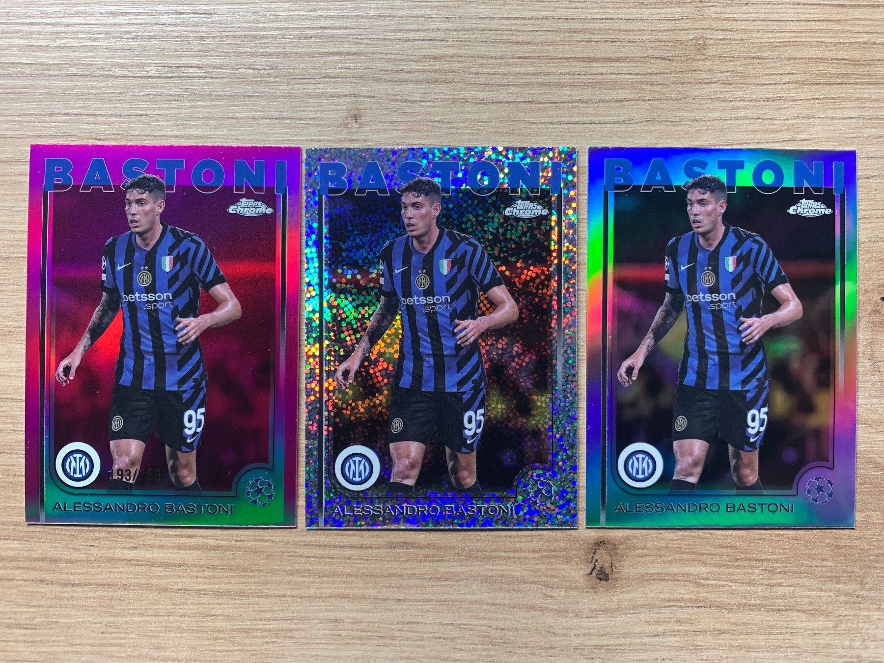 Topps Carte collezionabili: Soccer Alessandro Bastoni 193/250 PINK REFRACTOR &REFRACTOR – Usato da Netstal venduto da Clutch79Cardz