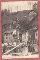 Fribourg - Fontaine de la Fidélité - animée - 1910