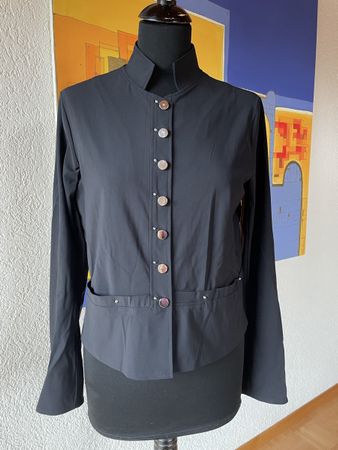 ⭐️ Damen Blazer INDIES, Gr. 40 M Schwarz mit silberne