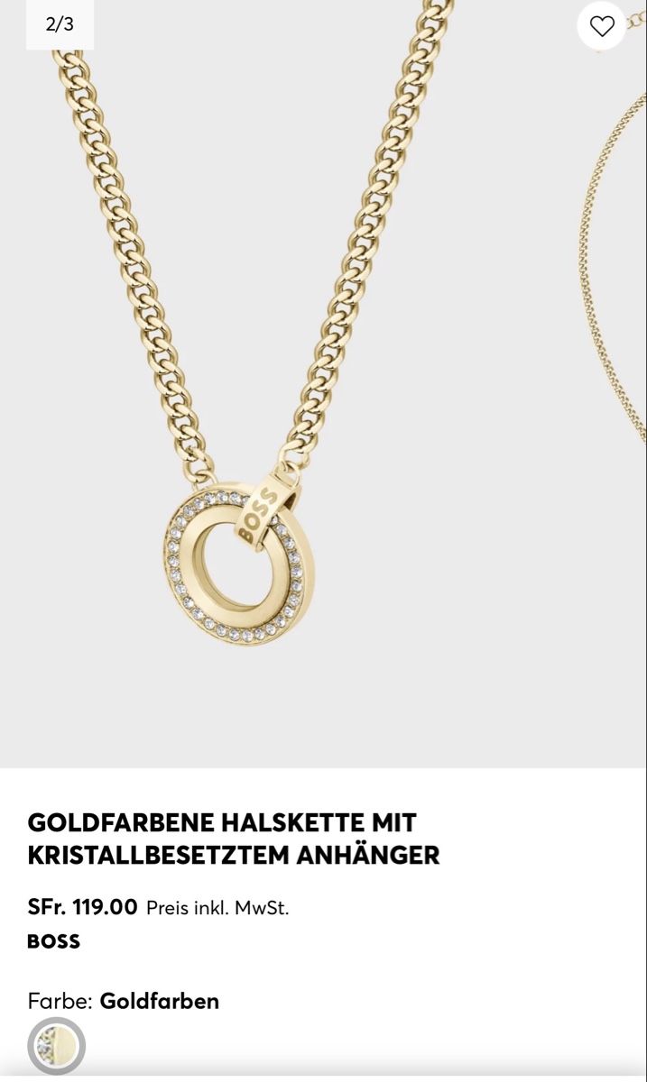 Hugo Boss Catenine: Kette, Boss NEU – Nuovo e nell'imballaggio originale da Recherswil venduto da ntura