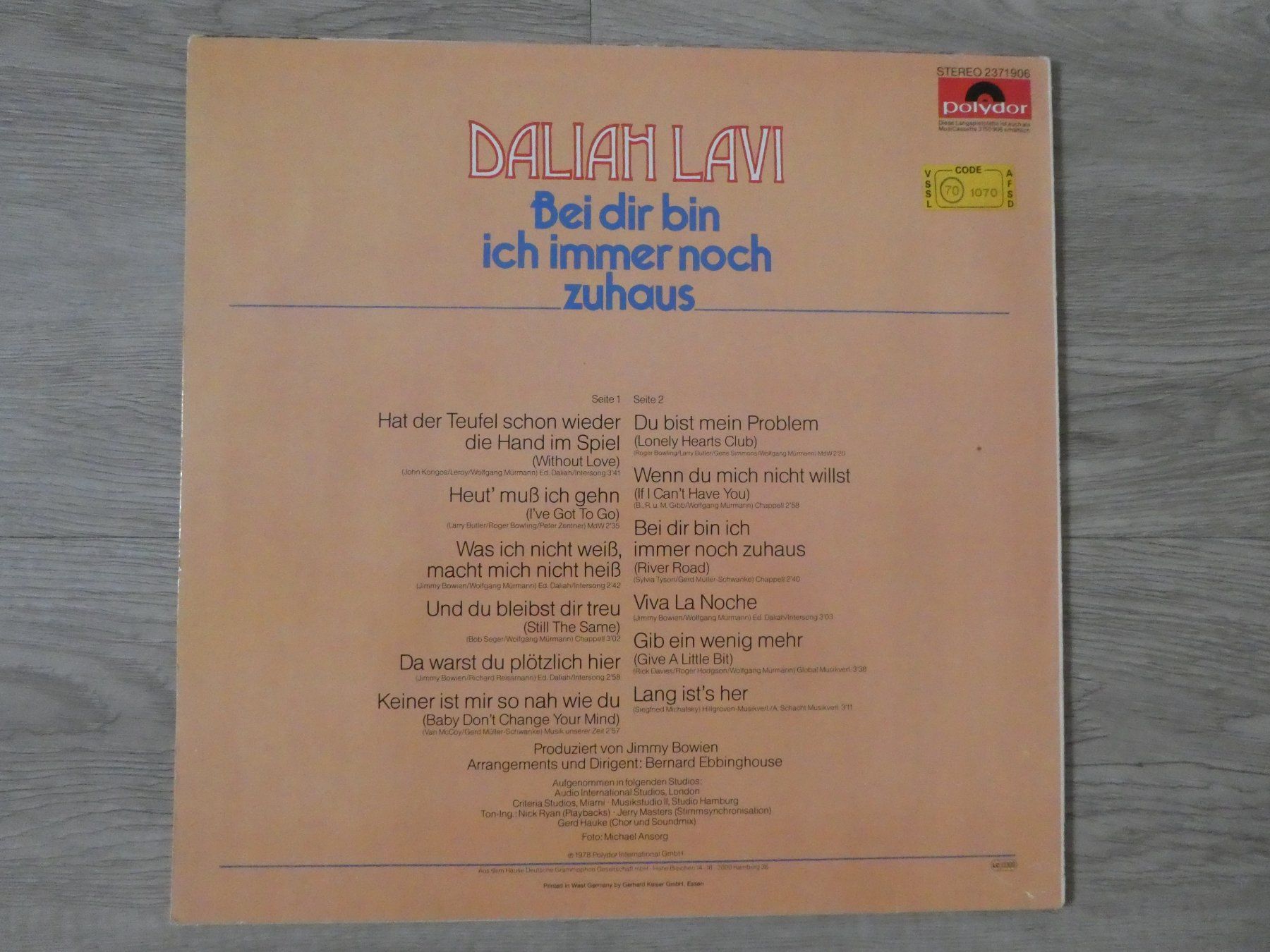 Dischi in vinile: Daliah Lavi LP, Bei dir bin ich immer noch zuhause. – Usato da Andelfingen venduto da Annegret06 1