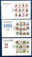 1985-86-88 FDC Guernsey GB Weihnachten