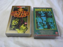VHS Videokassetten - 2x Horror Klassiker Evil Dead + Zombie