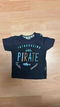 Kinder T-Shirt dunkelblau Grösse 62 Pirat