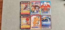6 Digimon Sammelkarten Konvolut gebrauchter Zustand