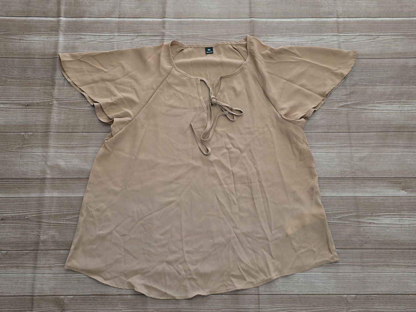 Shein Camicette: Sommer-Bluse mit Flatterärmeln - L/XL - Hellbraun – Nuovo (secondo la descrizione) da Thalwil venduto da VitaMini 2