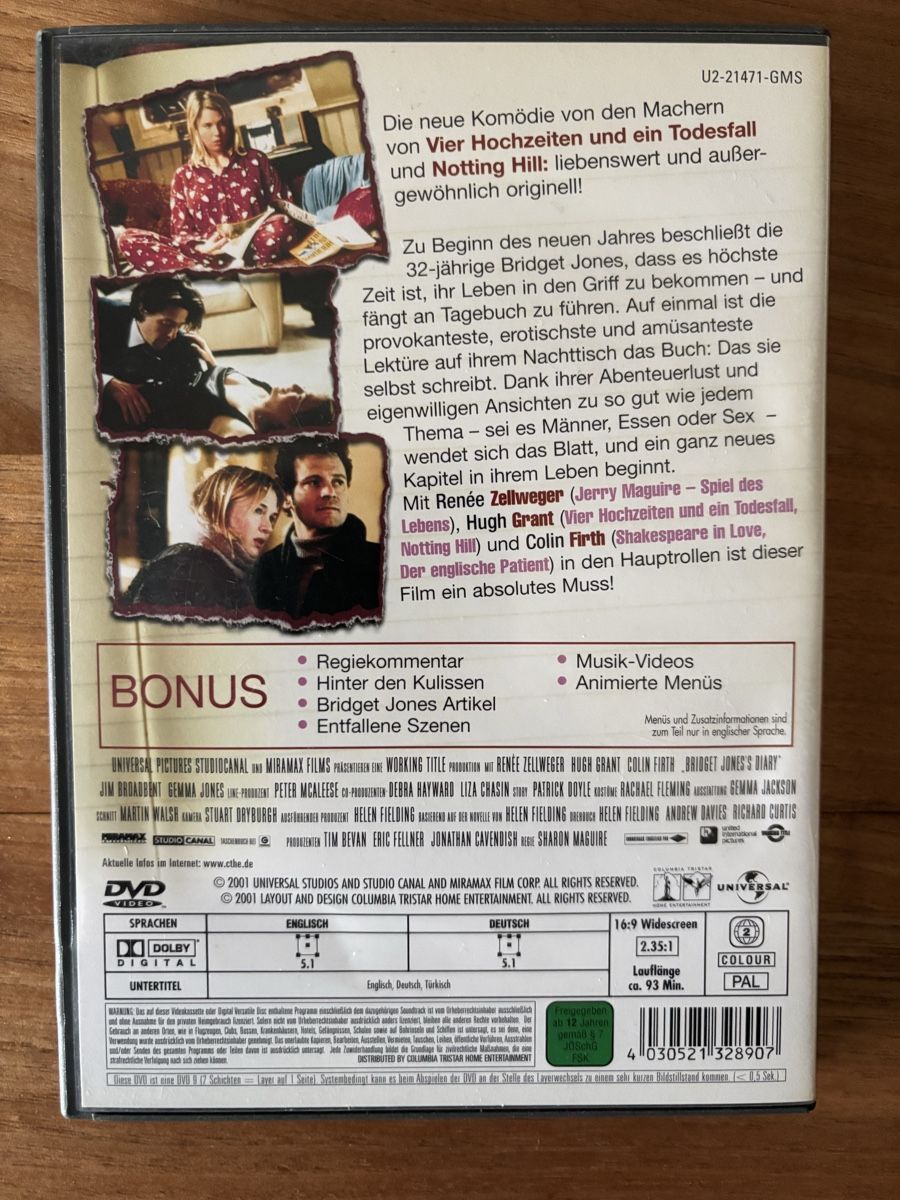 Tutti i DVDs: DVD Bridget Jones – Usato da Belp venduto da brb66 1
