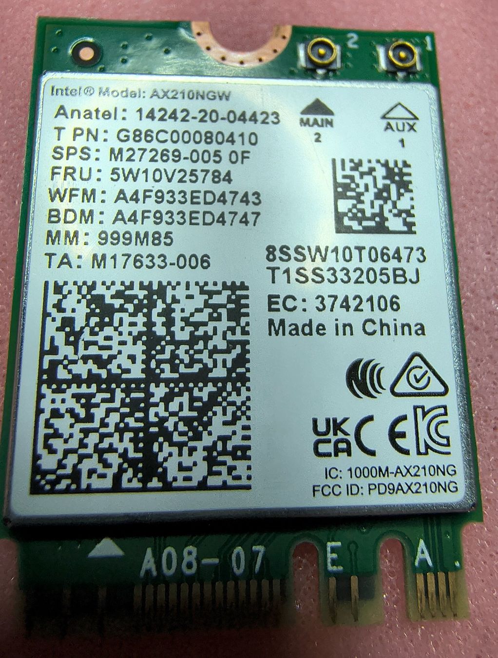 Intel Unità & Adattatore: INTEL AX210 WIFI 6e & PCIe Adapter – Nuovo (secondo la descrizione) da Langwiesen venduto da Wobrec 1