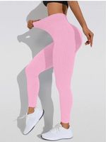 NEUE gerippte (Sport-) Tight uni hell rosa Gr. XS - 225413