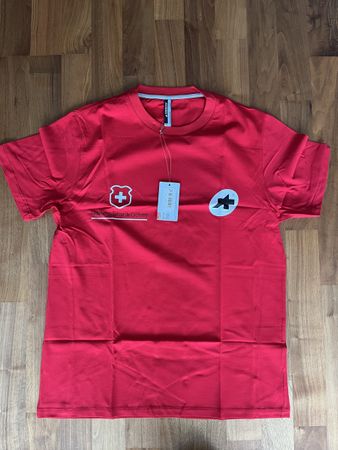 Neue ASSOS Radsport T-Shirts, rot, Grösse S