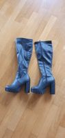 Schwarze Damen Overknee Stiefel Gr. 37, Schaftweite 53 cm