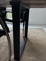 2x schwarze Tischbeine 