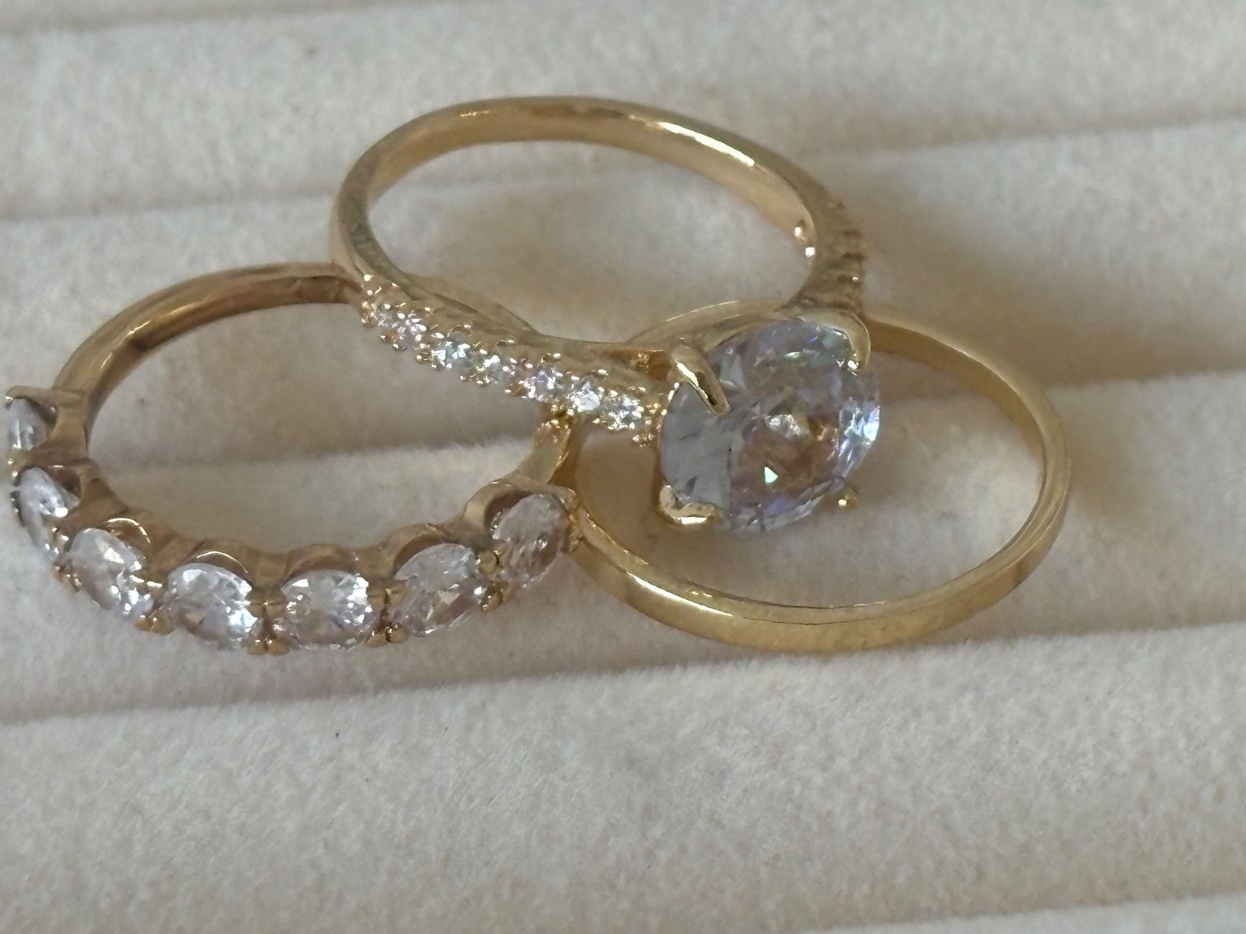 Ringe: Luxus Elegante Trio Gr:18/8 Ring   Farbe: Gold – Neu (gemäss Beschreibung) aus Bremgarten AG von nullpunktnull