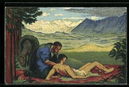 Schweizer Bundesfeier 1917, Mann hilft e