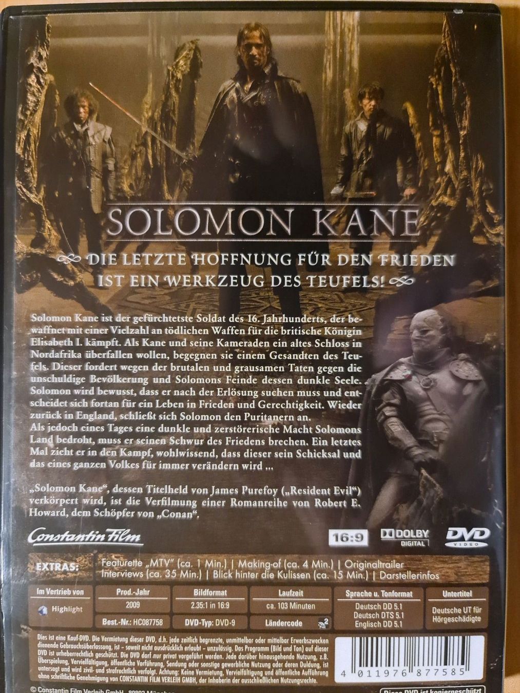 Alle DVDs: Solomon Kane – Gebraucht aus Dintikon von Vexi 1