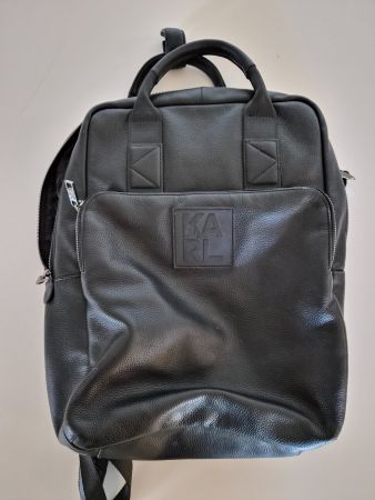 Karl Lagerfeld Leder Rucksack Schwarz Business Daypack - Top