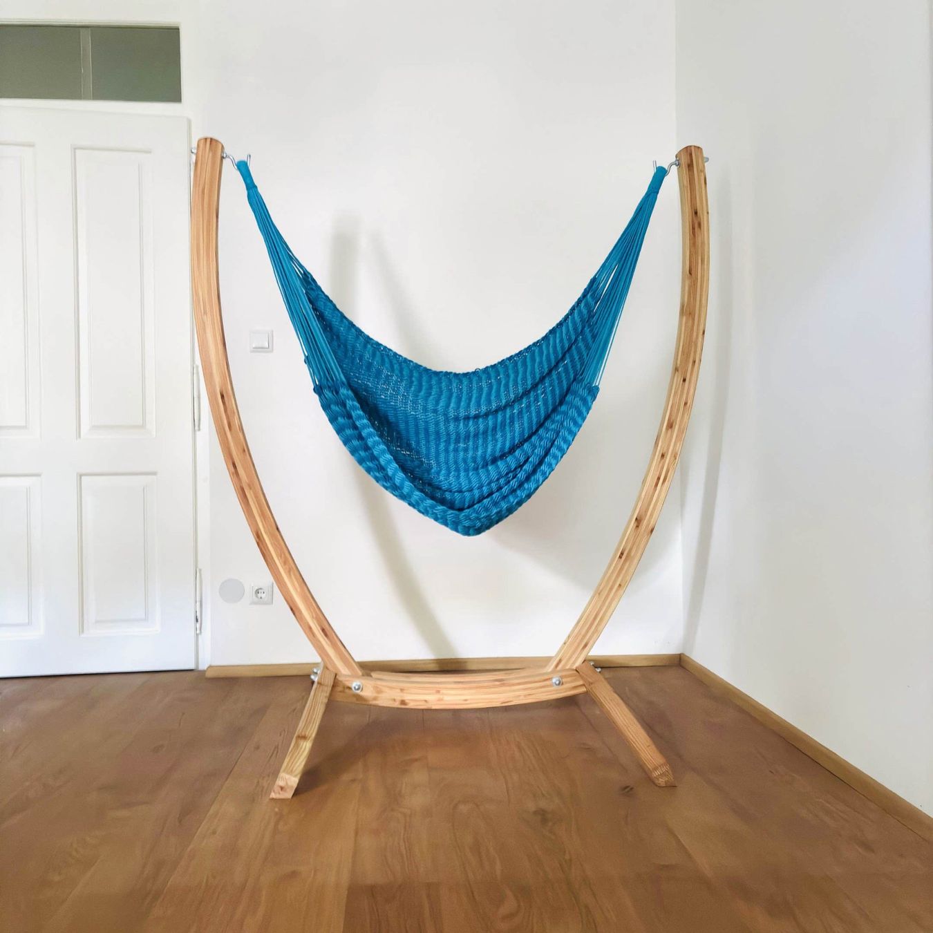 Poltrone pensili da giardino: MacaMex Netz-Hängesessel-SET Azure Baumwolle – Nuovo e nell'imballaggio originale da Tulln venduto da HaengemattenShop 1