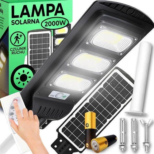 Lampade: SOLAR STRASSENLAMPE 240W LED / DÄMMERUNGS- + BEWEGUNGSSENSOR – Nuovo e nell'imballaggio originale da St. Gallen venduto da schnaeppchen-preise 4