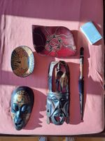 Ensemble art africain bois, pièces artisanales décoratives 
