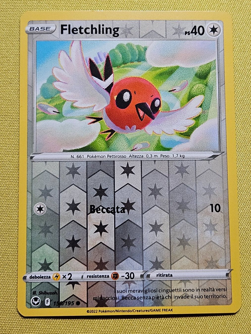 Pokémon Sammelbilder & Trading cards: Silver Tempest - Fletchling 150/195 IT – Gebraucht aus Bellinzona von Pokemarco