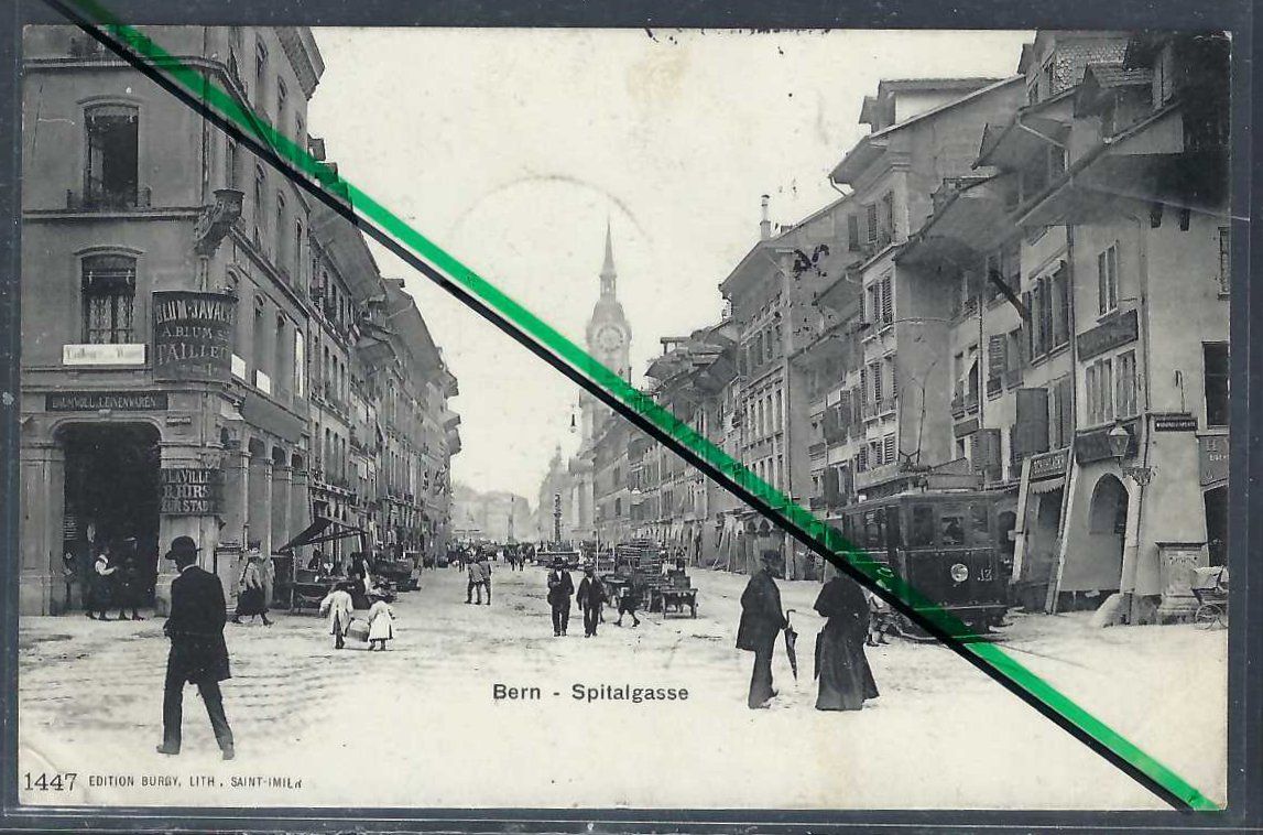 Cartoline postali: Bern. Spitalgasse. Trambahn. – Usato da Horw venduto da SwissSteamMemories