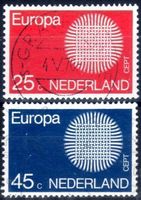 NIEDERLANDE 1970 FLECHTWERK SONNENSYMBOL GESTEMPELT - DD137