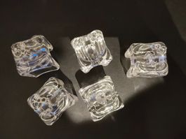 Glas Kerzenhalter Set, 5 Stk.