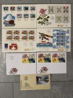 FDC Großformat 1977, 1982, 1988, 1998, 2001 Total 7 Briefe