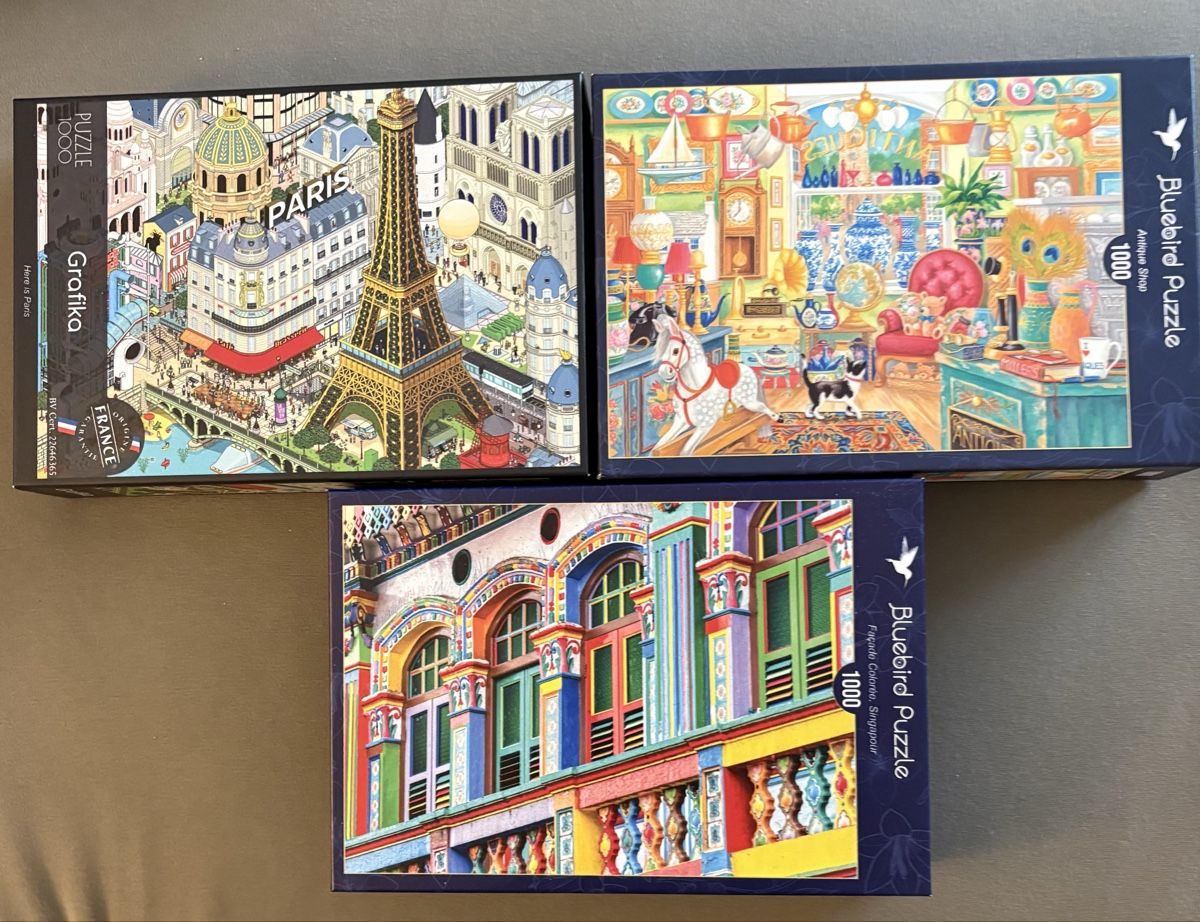 Puzzles: 3 Puzzles je 1000 Teile – Neuf (Voir description) à Reinach BL par Passionata