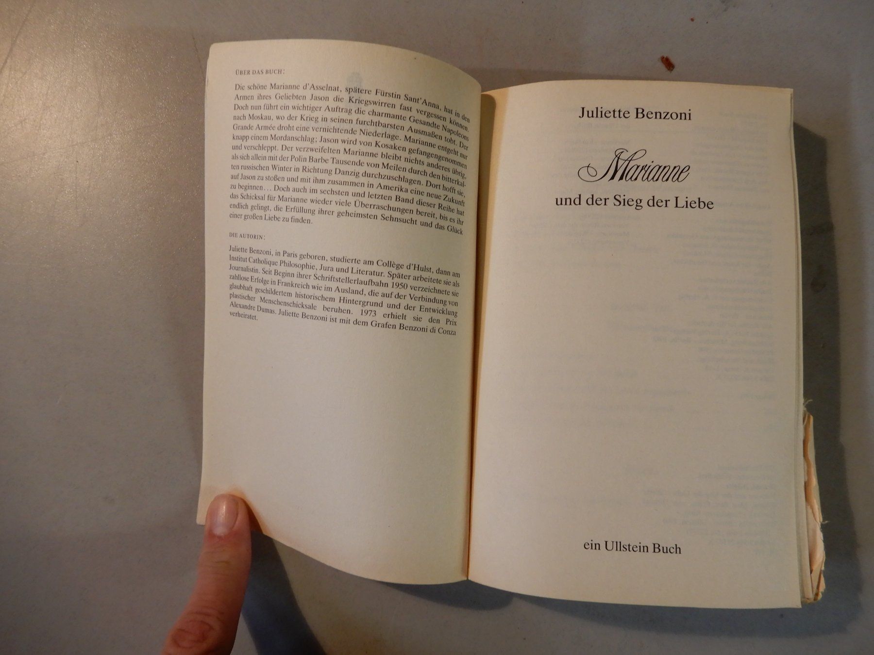 Bücher: Roman "Marianne und der Sieg der Liebe" – Gebraucht aus Erstfeld von Mario_boe0 1