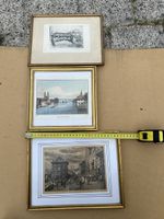 3 antike Bilder aus Zürich gerahmt Set