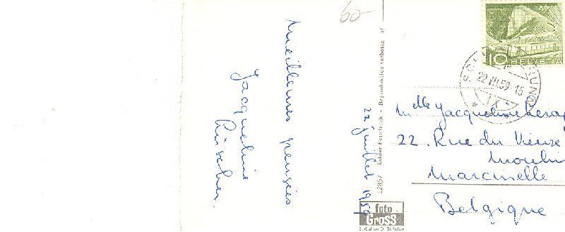 Cartoline postali: Schwellbrunn - mit Säntis + 1959 – Usato da Emmenbrücke venduto da teestube 1