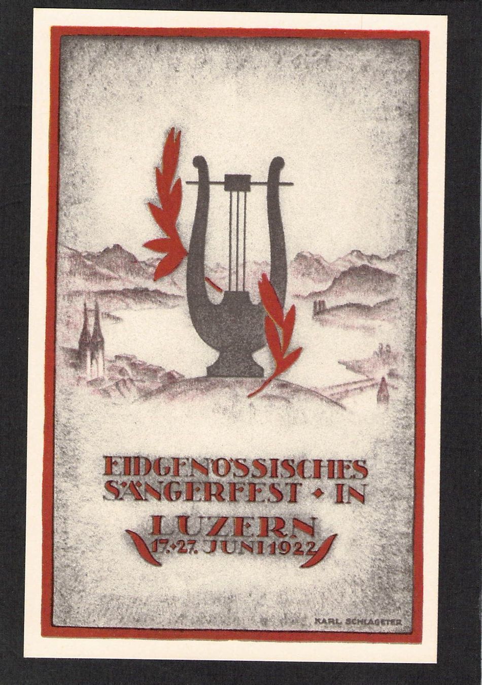 Cartoline postali: AK,LU Eidg. Sängerfest Luzern 1922 – Usato da Reichenburg venduto da Pipo-67