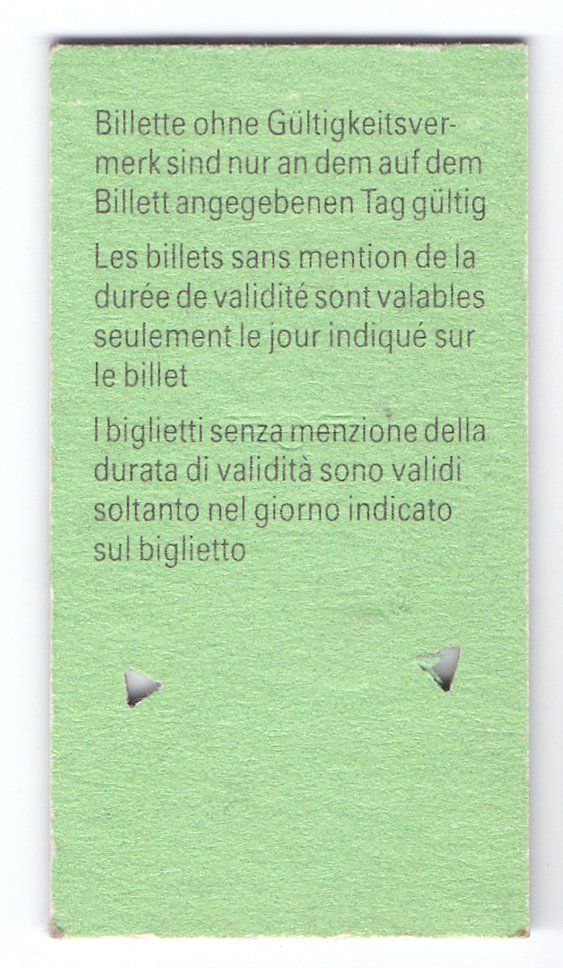 Biglietti: Billette Weinfelden - Zürich – Usato da Langenthal venduto da Sammlungs_aus 1