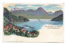 Schlumpf-Litho VITZNAU Blick auf Buochser- und Stanserhorn