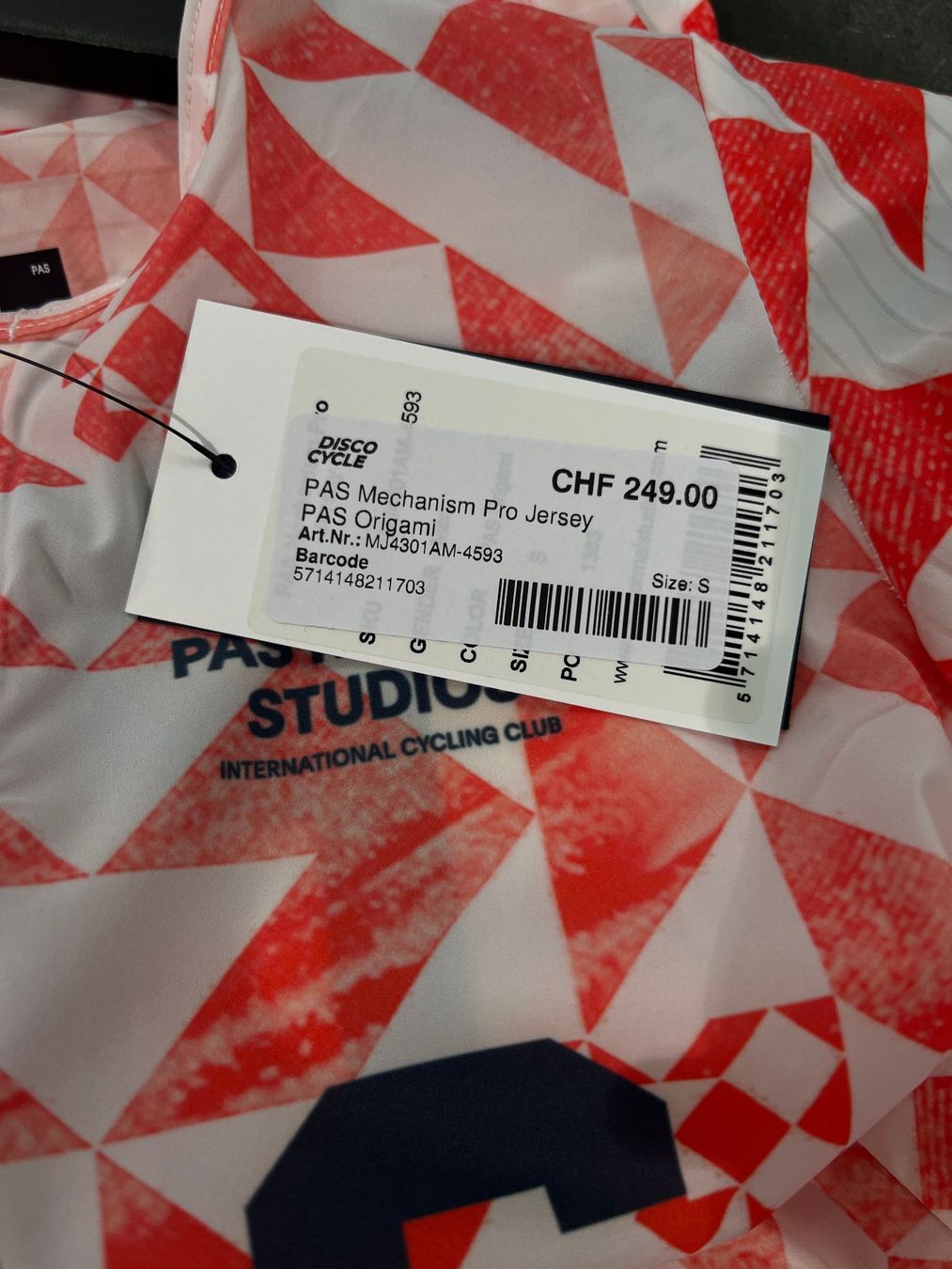 Pas Normal Studios Leibchen & Hosen: % Pas Normal Studios Men's Mechanism Pro Jersey - Origami S – Neu und originalverpackt aus Bern von Disco_Cycle 2