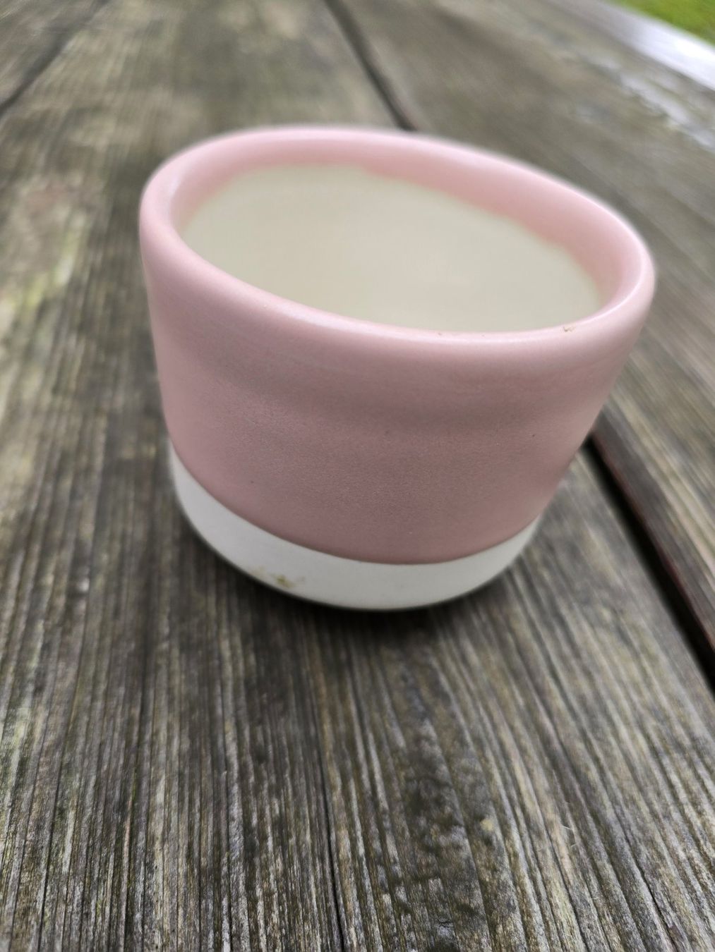 Tazze: Keramik: Kaffeebecher-Set weiss/rosa 2-tlg. – Nuovo (secondo la descrizione) da Romanshorn venduto da Rachacha 5