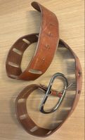 Cintura artigianale in vera pelle marrone