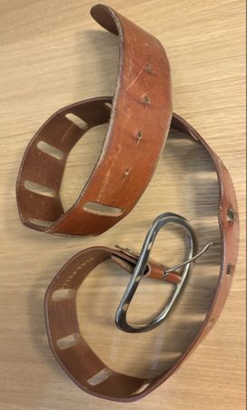 Cintura artigianale in vera pelle marrone