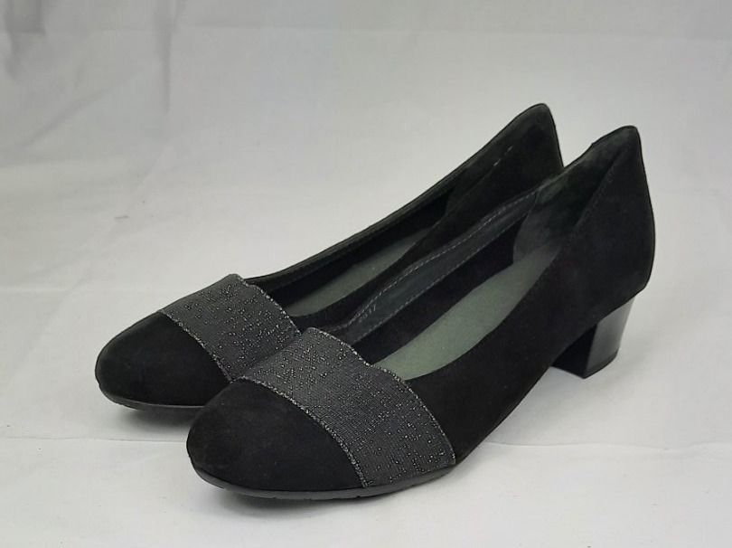Scholl Scarpe da donna: SCHOLL Blockabsatz Pumps Black Suede elastic Gr. 40 – Nuovo e nell'imballaggio originale da Seuzach venduto da VT-Collections1 1