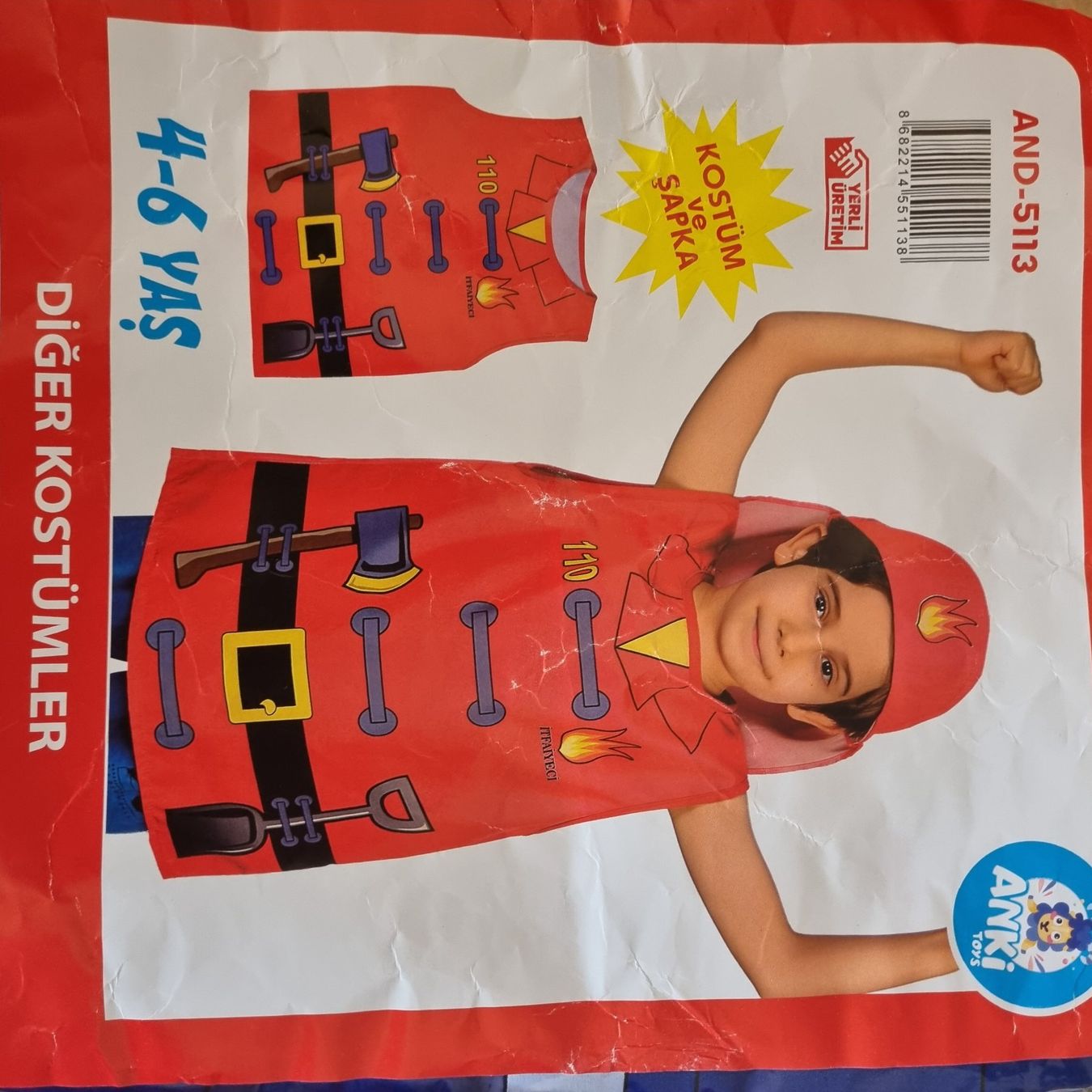 Costumi: Feuerwehr kostüm gr 4-6 – Nuovo (secondo la descrizione) da Buchs AG venduto da Kitten33 1