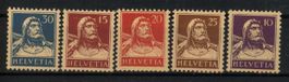 1932–1933, Tellbrustbild, geriffeltes Papier, SBK 820.– ** 2