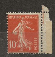 France Semeuse 10 t II du carnet 1910 **